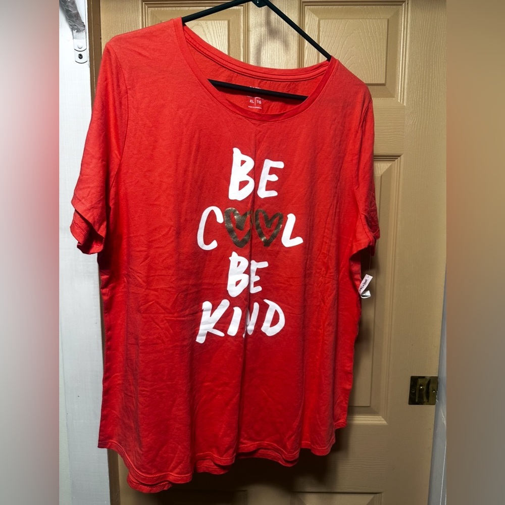 #1023 Old Navy Orange Short Sleeve Tee Vibrant Crew Neck